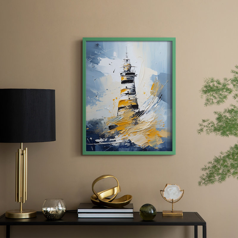 NAUTICAL Series DXXII Framed Print - Solid Wood, H 11 po x l 9 po, Vert