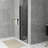 32 In. W X 72 In. Bifold Semi-Frameless Shower Door In Matte Black Finish