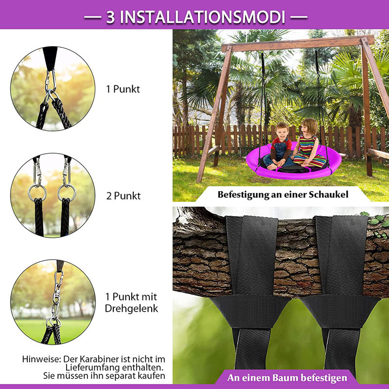 COSTWAY Swing Set Swing(s), Purple