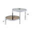 Table basse Abbe, finition verre et chrome