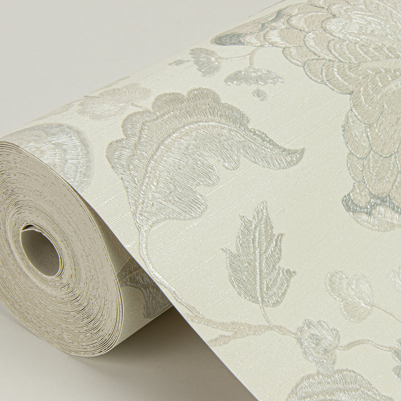 Noar 33' L x 20.5" W Wallpaper Roll, White