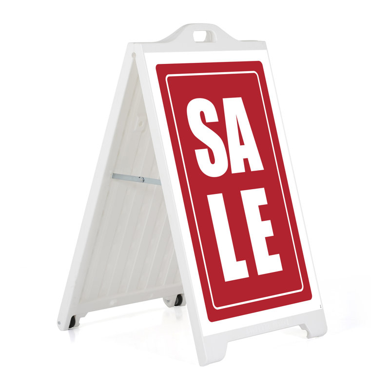 Enseigne de vente de trottoir, Blanc