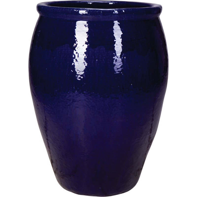14 po Vase moyen - bleu cobalt