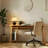 Blair 10 in. LED Mid-Century Table Lamp With Black Marble Round Base
