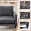 Canapé modulaire convertible 3 places en L avec tissu en lin et repose-pieds mobile-1588216510