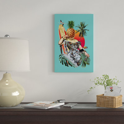 « chillax » par ali gulec, impression sur toile tendue