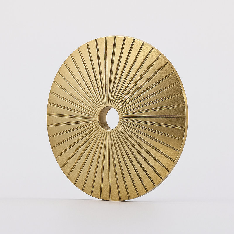 Redefine Hardware Sunburst Brass Backplate 1.9"