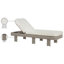 Chaise longue d'extérieur en oléfine crème et osier Audiel-129907351
