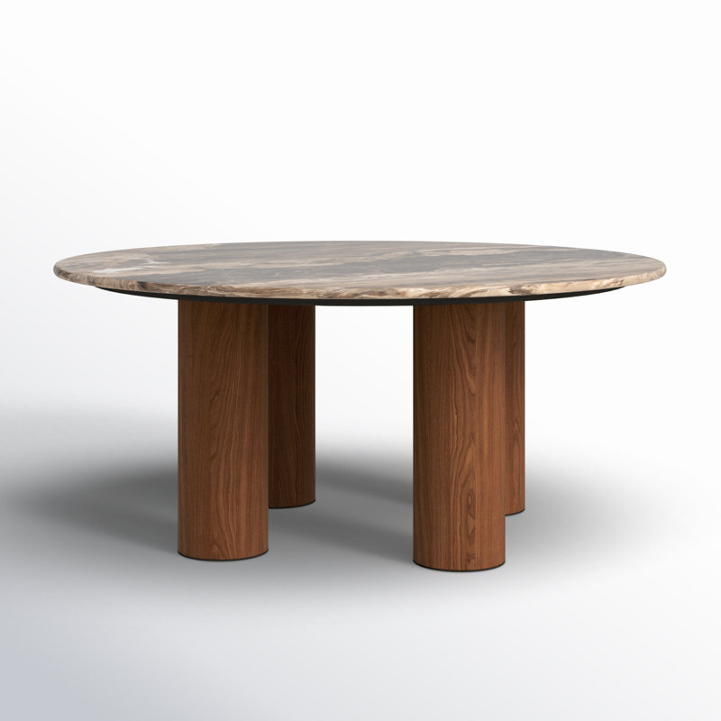 Tylee Single Coffee Table, Walnut Marble