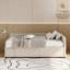 Lit plateforme simple tapissier en forme de L avec rangement et tiroirs-1984815158