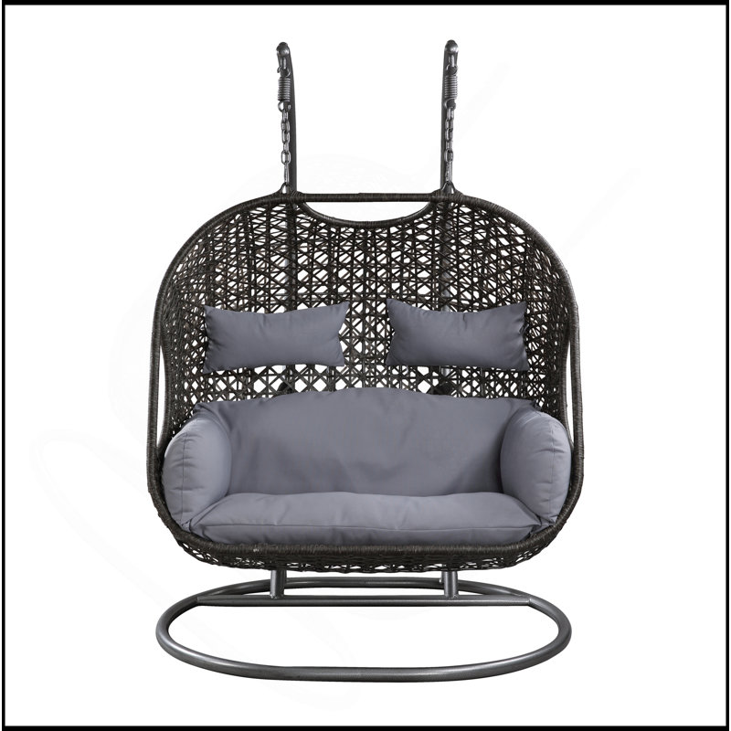 Chaise suspendue en osier et tissu Vasant
