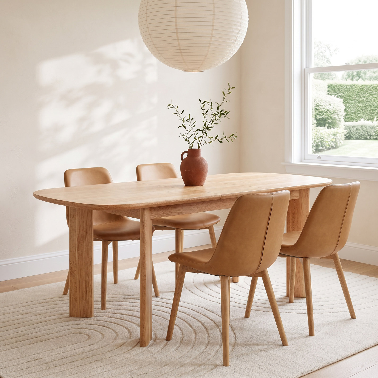 Beret 63"-79" Oval Extendable Dining Table