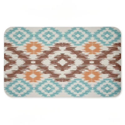 Boho Aztec Pattern Printed Anti-Fatigue Floor Mat, design by Angela Nickeas, 30"x18"