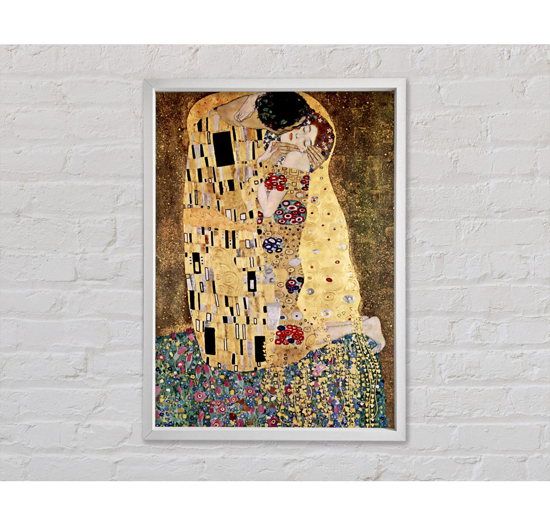 Klimt Der Kuss - Einzelner Bilderrahmen Kunstdrucke auf Leinwand