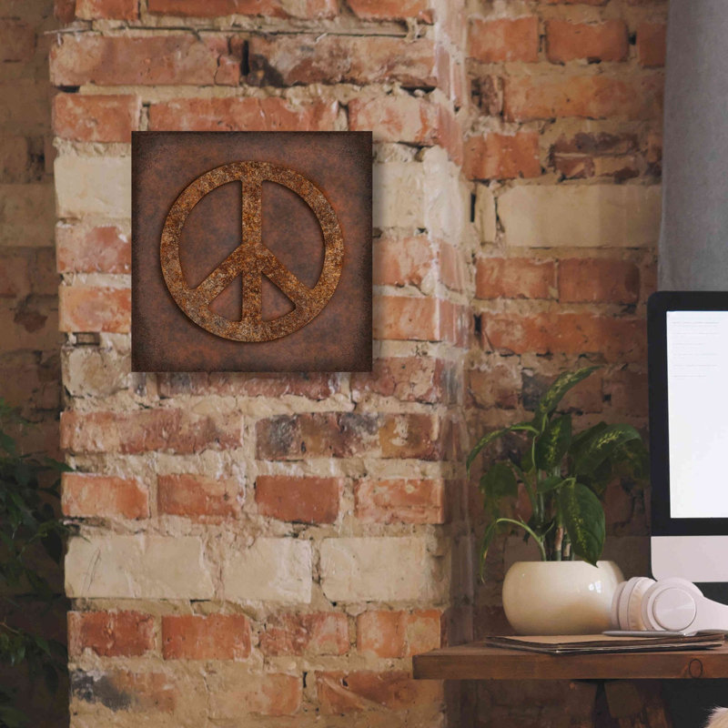 «Rusted Peace» par Andrea Haase, estampe numérique sur toile, H 12 po x l 12 po x P 0,75 po