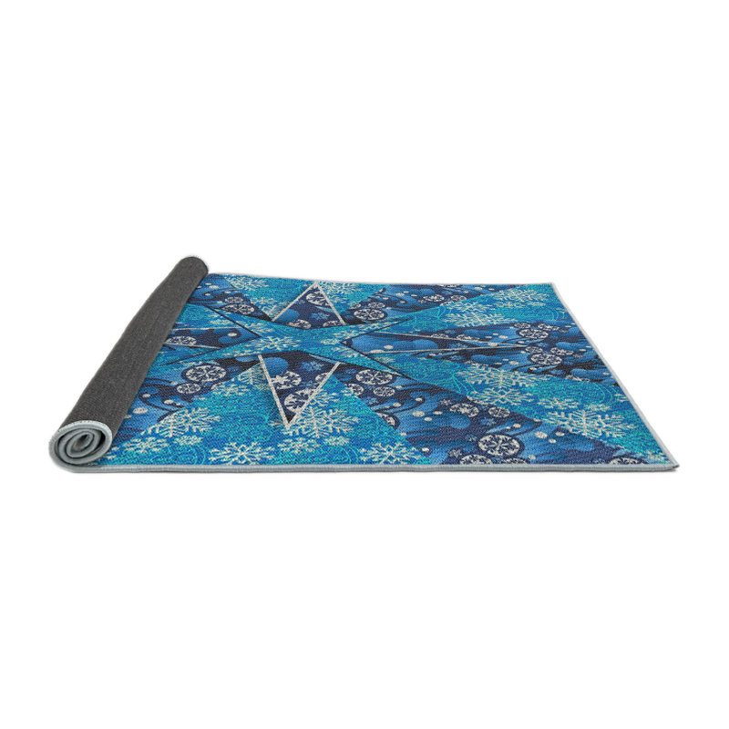 Tapis bleu / violet Riva, Rond 3 pi