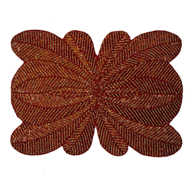 Peacock Placemat, Red