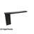 The Original™ Side Wall Hidden Countertop Support Standard Bracket - (Left, Steel)-401398698