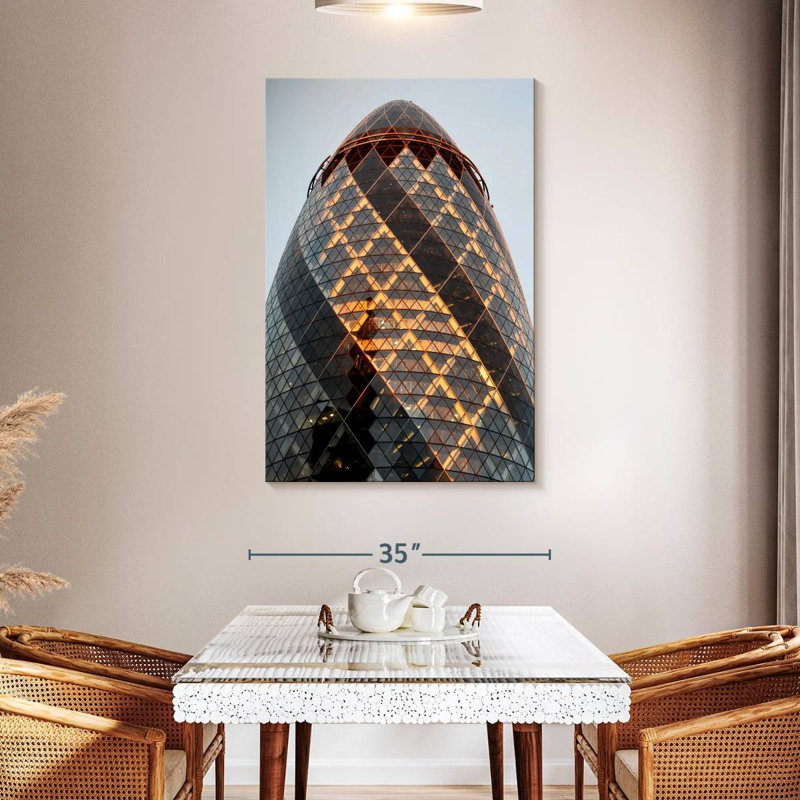 Lilie The Gherkin Skyscraper, 48" H x 32" W