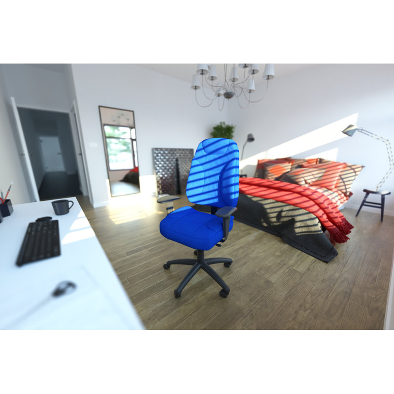 Polyester Blend Task Chair, Blue