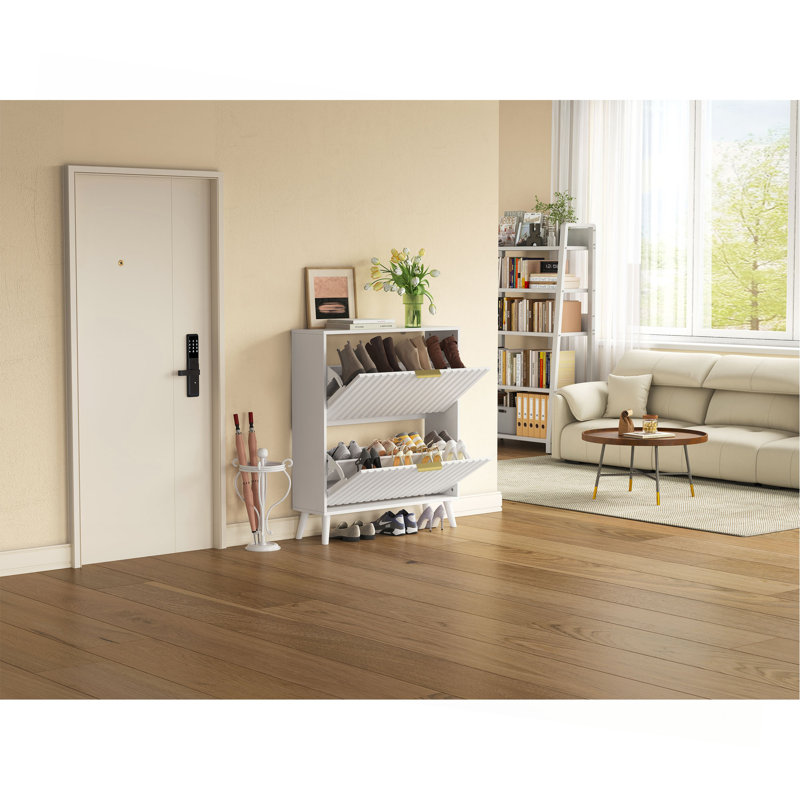 Organisateur de seau de basculement efficace, conception étroite et peu encombrante, matériaux de qualité supérieure avec pieds en bois massif, ensemble de sécurité anti-basculement, solution de rangement polyvalente pour la maison