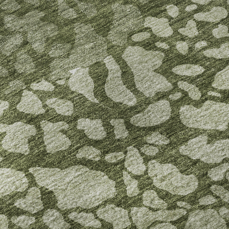 Premium Machine Washable Cerrito Olive Rug, Rectangle 8' x 10'