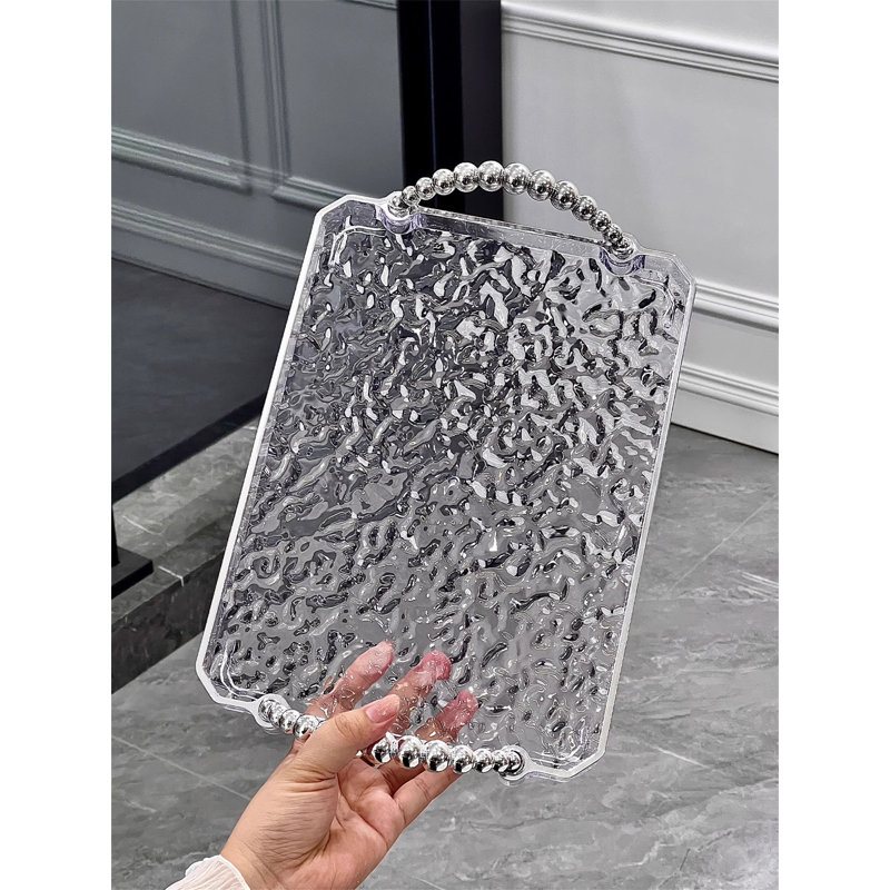 Plateau en plastique Morenike, H 1,97 po x l 8,66 po x P 13,39 po