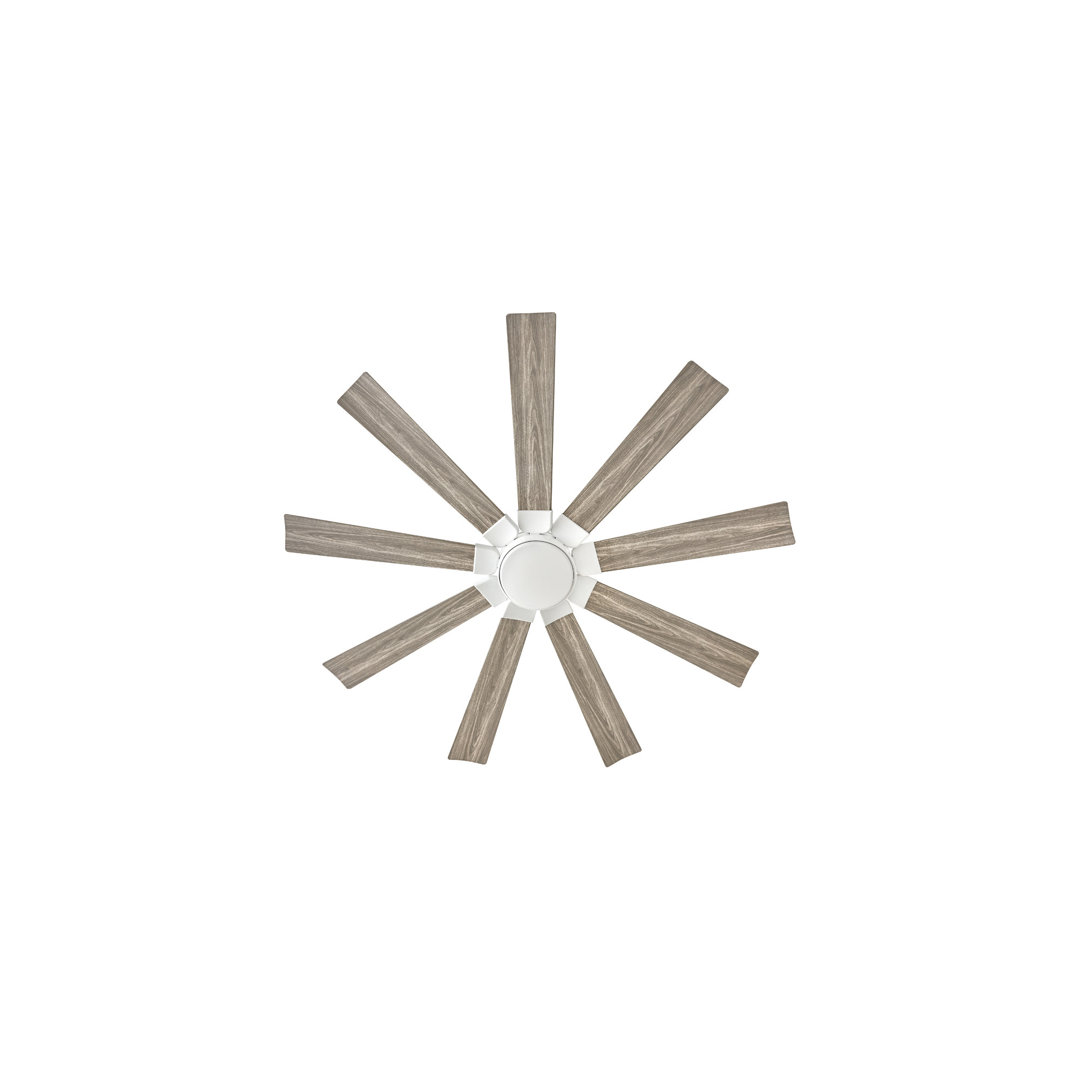 Turbine 60" Indoor/Outdoor Smart Ceiling Fan with Integrated LED + HIRO Remote Hinkley Fan Body 