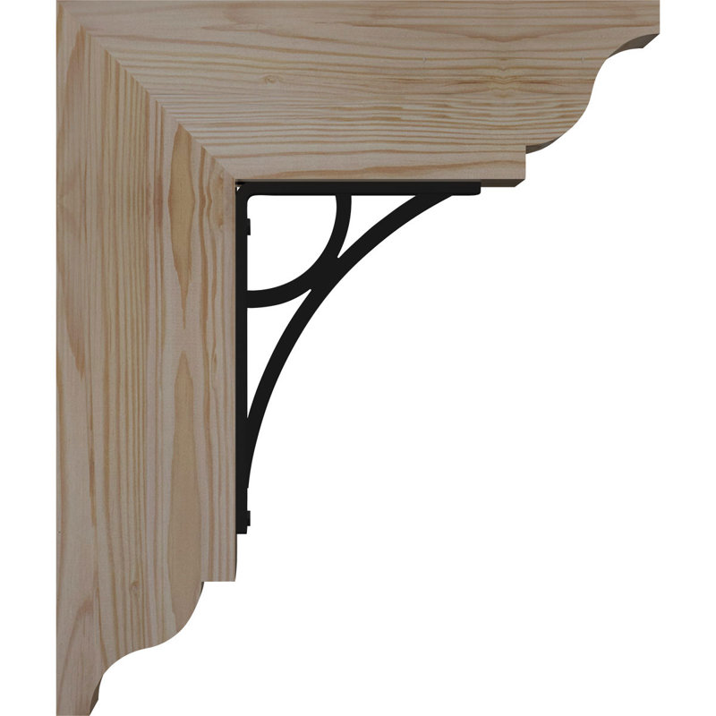 Support l 3 1/2 po x P 14 po x H 16 po Galveston, H 16 po x P 14 po, Sapin de Douglas de l 3 1/2 po x T 2 po (lisse)