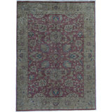 Wool Oriental Area Rug in Red/Green/Beige