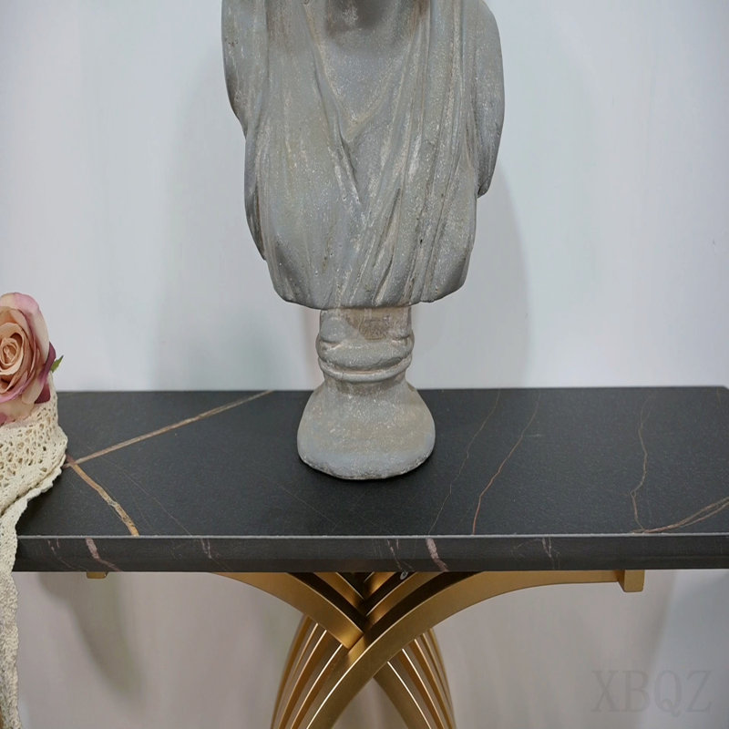 Console d'appoint, pieds d'entrée en métal entrelacés de luxe, mobilier d'entrée haut de gamme