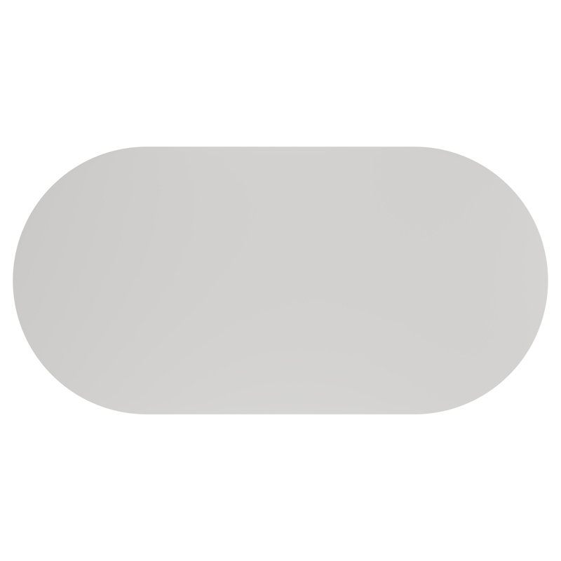 Buariki Oval Conference Table, H73 x L240 x W120cm, White