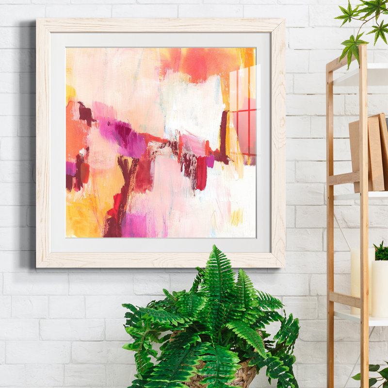 Toile encadrée Frizzante II-Premium - prête à être accrochée, H 26,5 po x l 26,5 po x P 1,5 po, Papier avec cadre blanc