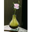  Vase en verre vert olive fait à la main, petit porte-fleurs en forme de goutte pour la maison, le bureau, le café, l'hôtel, le décor de mariage, 4 po de diamètre et 5,5 po de hauteur, paquet de 12