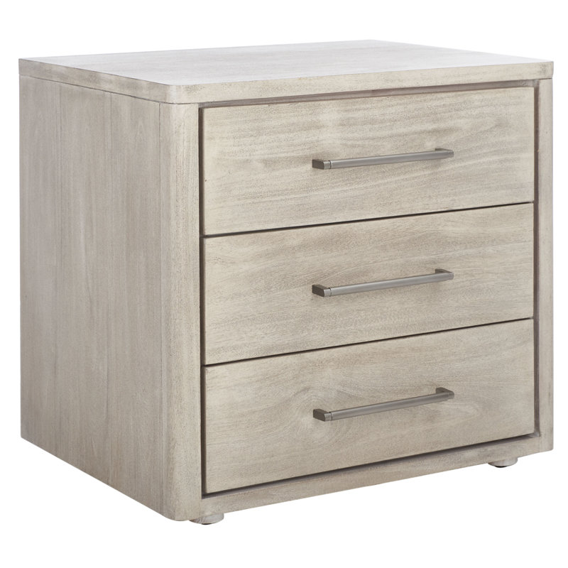 Table de chevet 3 tiroirs Atherton, Beige