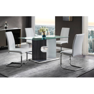 Table de salle à manger Juniper + 4 chaises Modora - Blanc