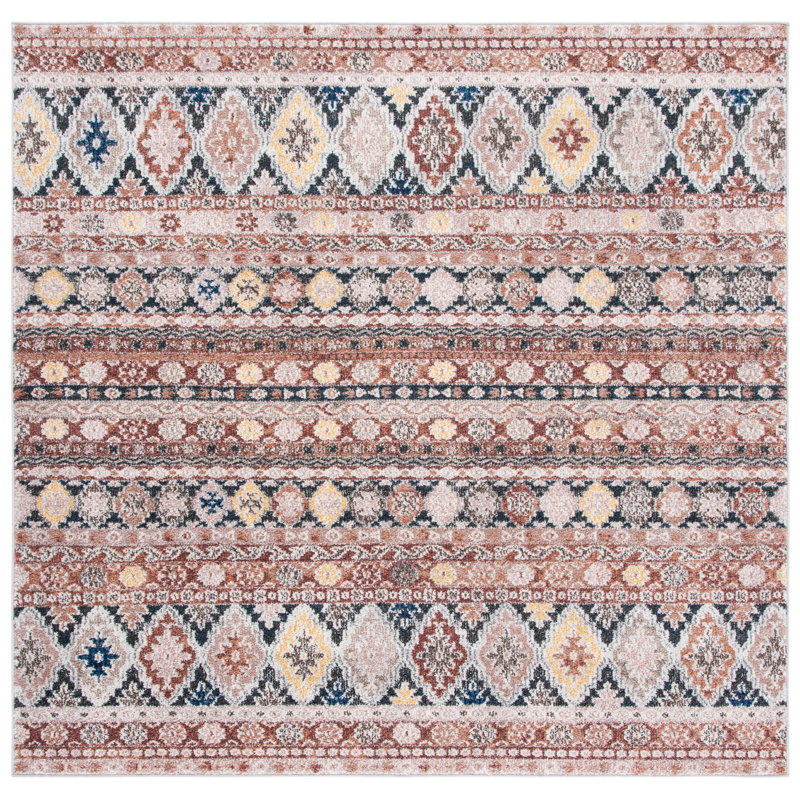 Tapis à motif géométrique Khris Performance, Carré 6 pi 7 po