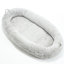 Très grand lit pour animal de compagnie en mousse à mémoire de forme, moelleux, avec intérieur spacieux, poche de rangement et fond antidérapant pour une couverture grise confortable