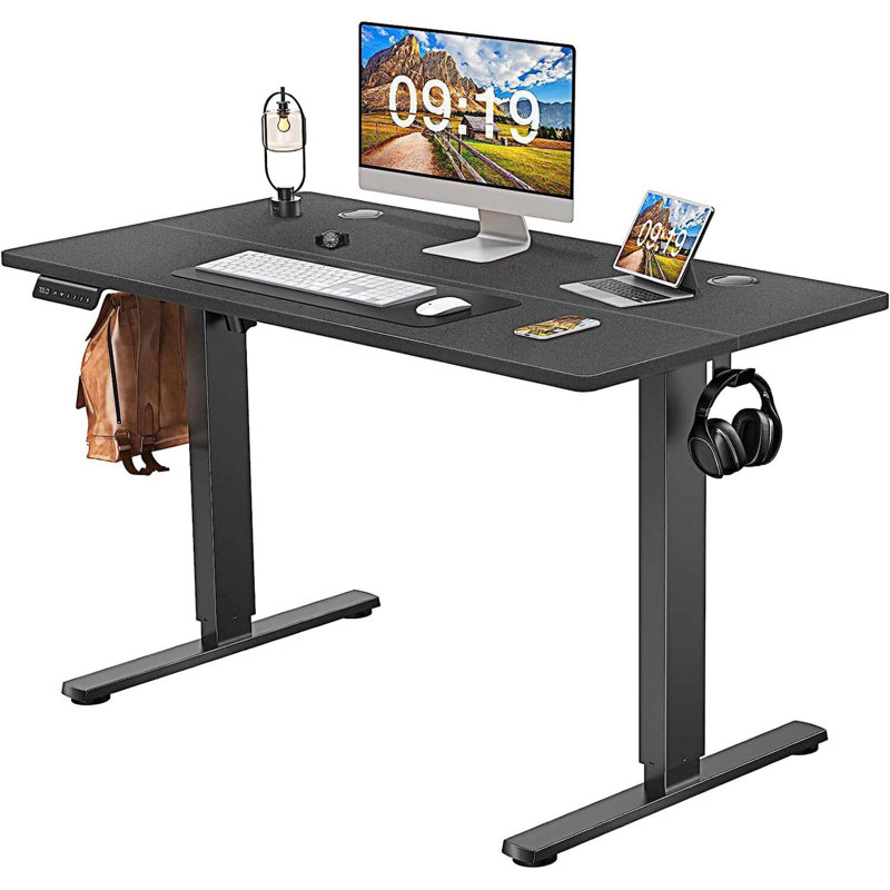 Bureau debout à hauteur ajustable Marther, H 28 po x l 48 po x P 24 po, Noir