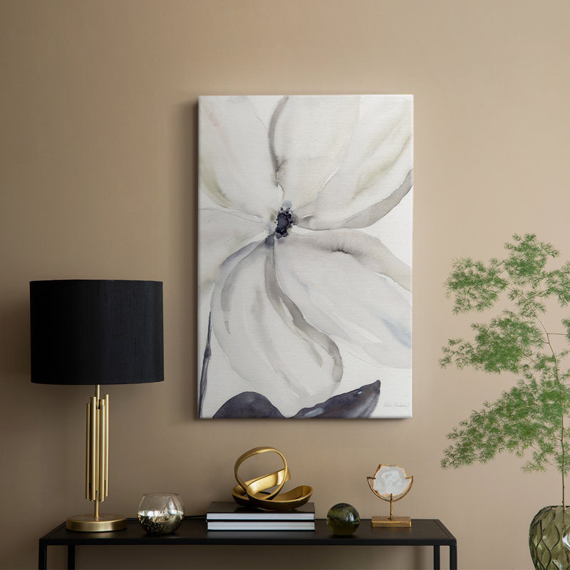 Fleur de l'aube I - toile tendue sur mesure Cavas, H 27 po x l 18 po
