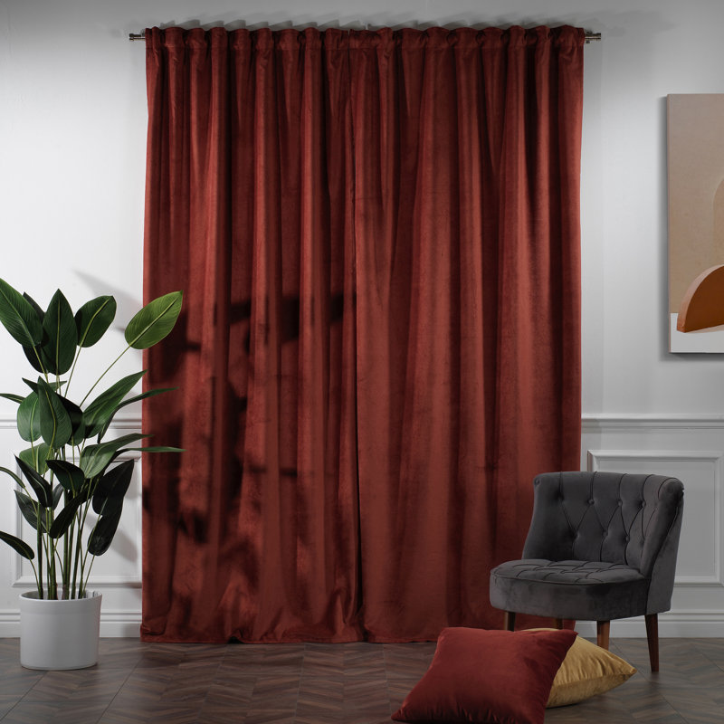 Decorative Double Panel in Matt, Extra Wide X Extra Long, L 52 po x L 108 po, 57 rouge brique