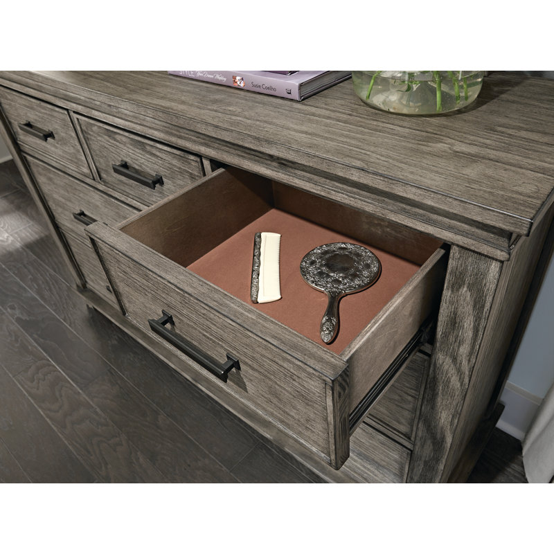 Commode 7 tiroirs Remy, Bleu gris