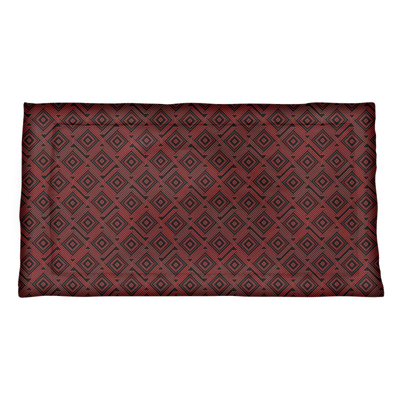 Taie décorative Katelyn Elizabeth, Microfibre, Très grand, Noir / rouge