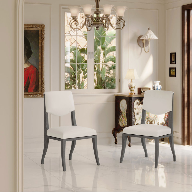 Ensemble de 2 chaises de salle à manger rembourrées Finish, Gris
