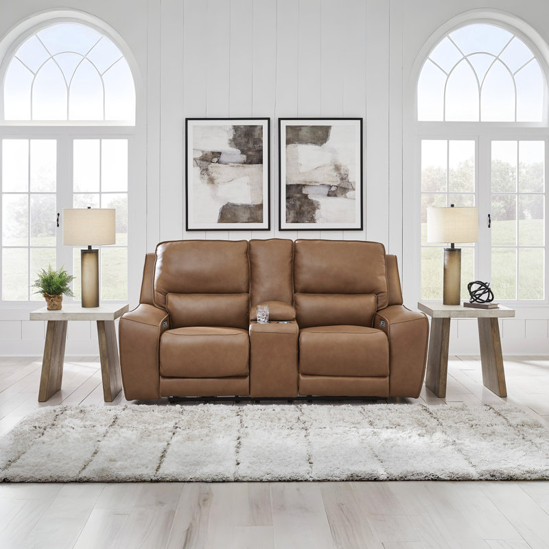 Causeuse inclinable électrique avec console