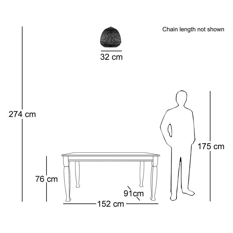 Fuhrman 1 - Light Single Pendant, Black