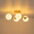Modern 4-Light Frosted Glass Globe Semi-Flush Mount Ceiling Light