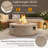 38.19'' 50000 BTU Propane Outdoor Round Fire Pit With Vertical Stripe Design-893983