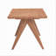 Table de salle à manger décontractée élégante en bois à finition naturelle de style Mid-Century