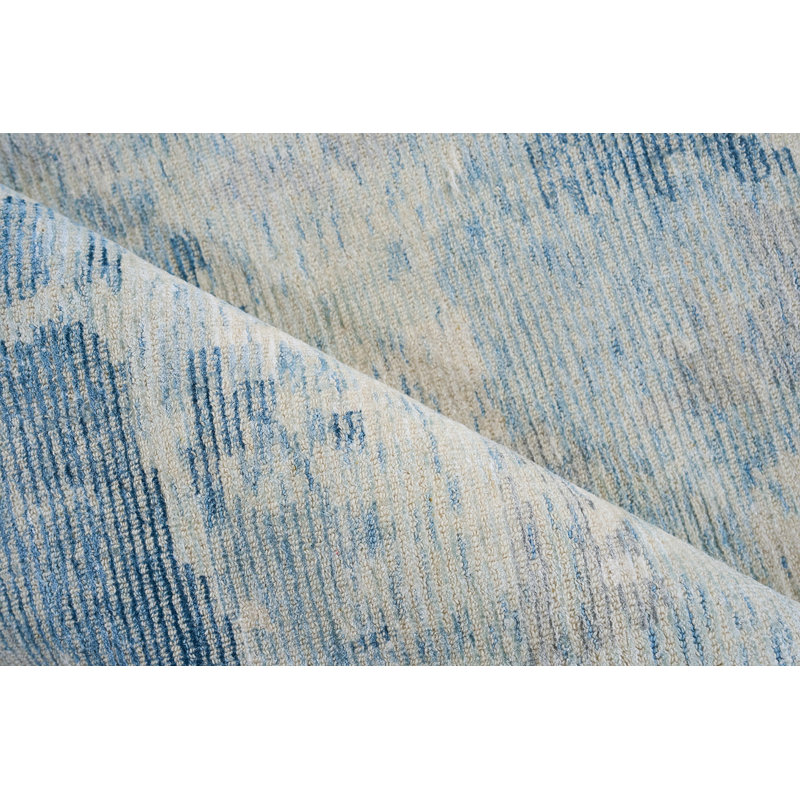 Mineral Abstract Area Rug in Blue, Rectangle 8' x 10'